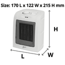 Nero Portable Ceramic Heater Warm Hot Adjustable 749006 - SuperOffice