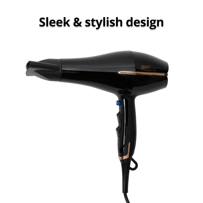 Nero Professional Hair Dryer Gloss Black With Copper Finish Tourmaline 7416001 - SuperOffice