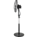 Nero Quiet Pedestal Fan 40cm Oscillating Rotating 6 Speeds Black Adjustable 7490411 - SuperOffice
