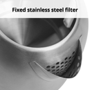 Nero Studio Stainless Steel Brushed Kettle Premium 1.2L 2200W 740063 - SuperOffice