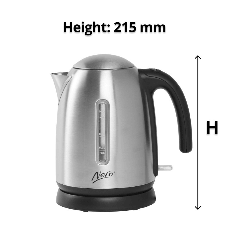 Nero Studio Stainless Steel Brushed Kettle Premium 1.2L 2200W 740063 - SuperOffice
