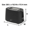 Nero Toaster 2 Slice Black 746021 - SuperOffice