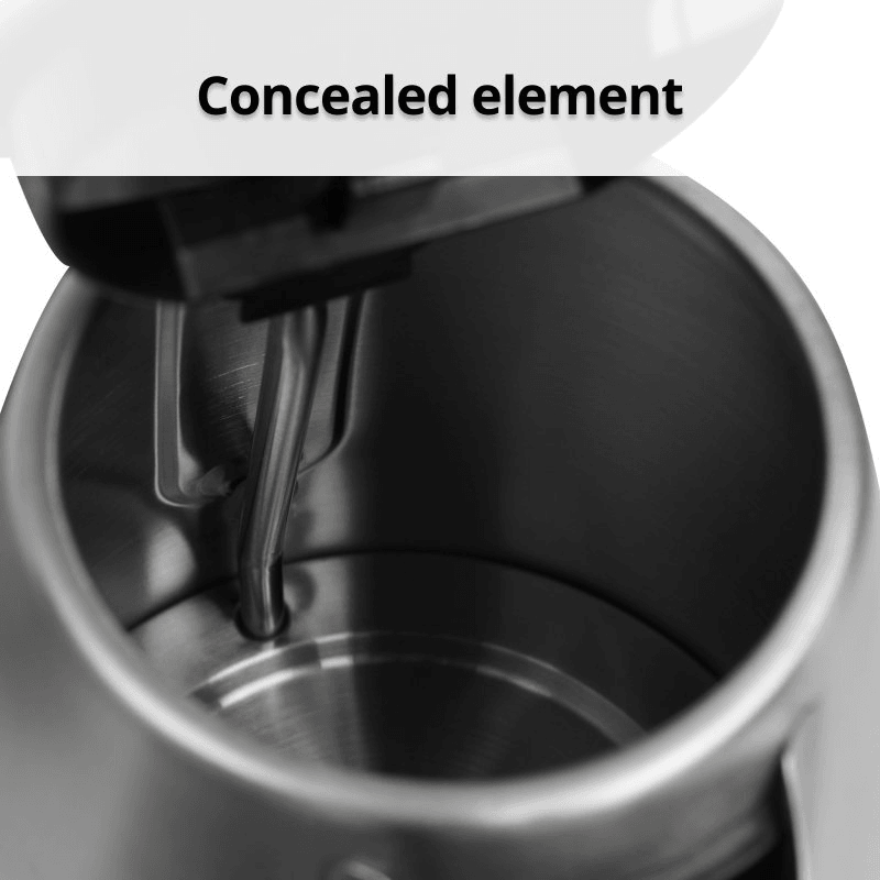 Nero Urban Stainless Steel Kettle 1.7L Water Window 2200W 740088 - SuperOffice