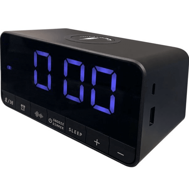 Nero V3 Pro Alarm Wireless Phone Charging Bluetooth Speaker Clock Digital Bedside 7434303 - SuperOffice