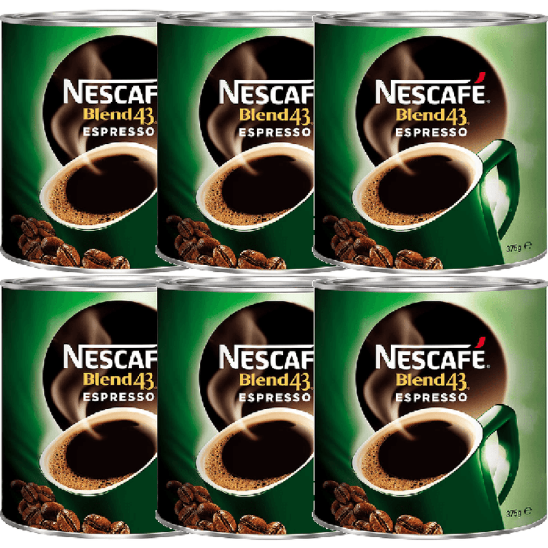 Nescafe Espresso Roast Instant Coffee 375g Tin Can Pack 6 102345 (6 Pack) - SuperOffice