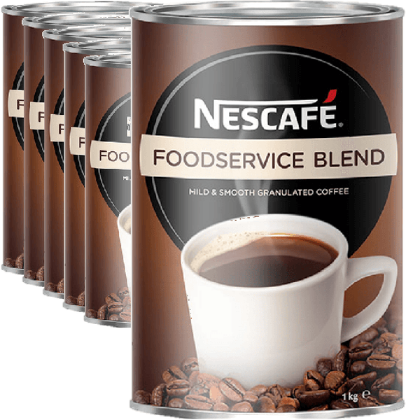 Nescafe Foodservice Blend Granulated Instant Cofee 1kg Tin Pack 6 102344 (6 Pack) - SuperOffice