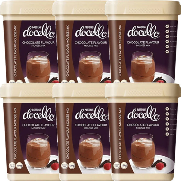 Nestle Docello Mousse Mix Chocolate Flavour 1.9kg Tub 6 Pack Bulk 4761 (6 Pack) - SuperOffice