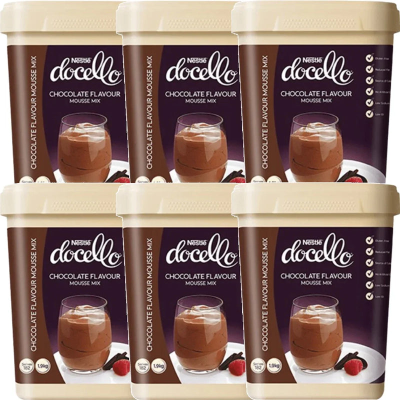 Nestle Docello Mousse Mix Chocolate Flavour 1.9kg Tub 6 Pack Bulk 4761 (6 Pack) - SuperOffice