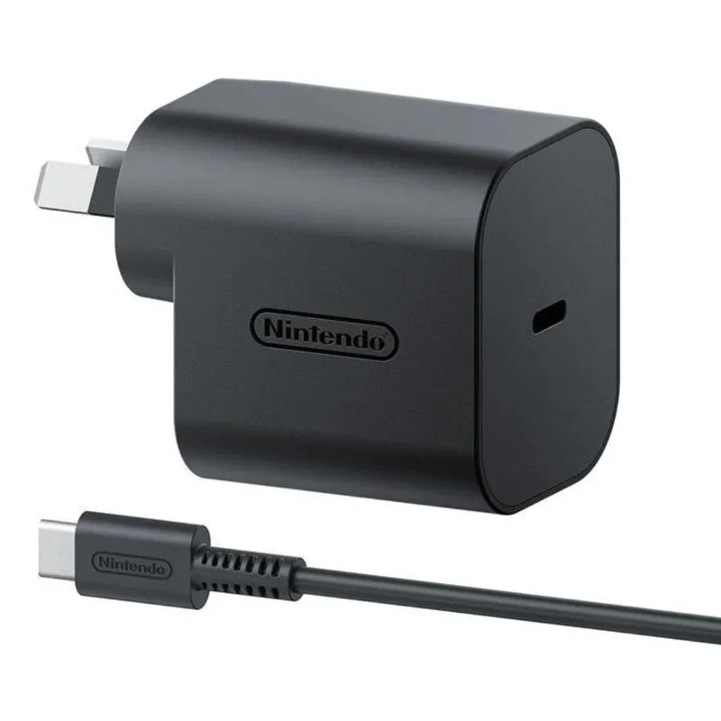 Nintendo Switch 2 AC Adapter USB-C Cable Replacement Black 9318113101004 - SuperOffice