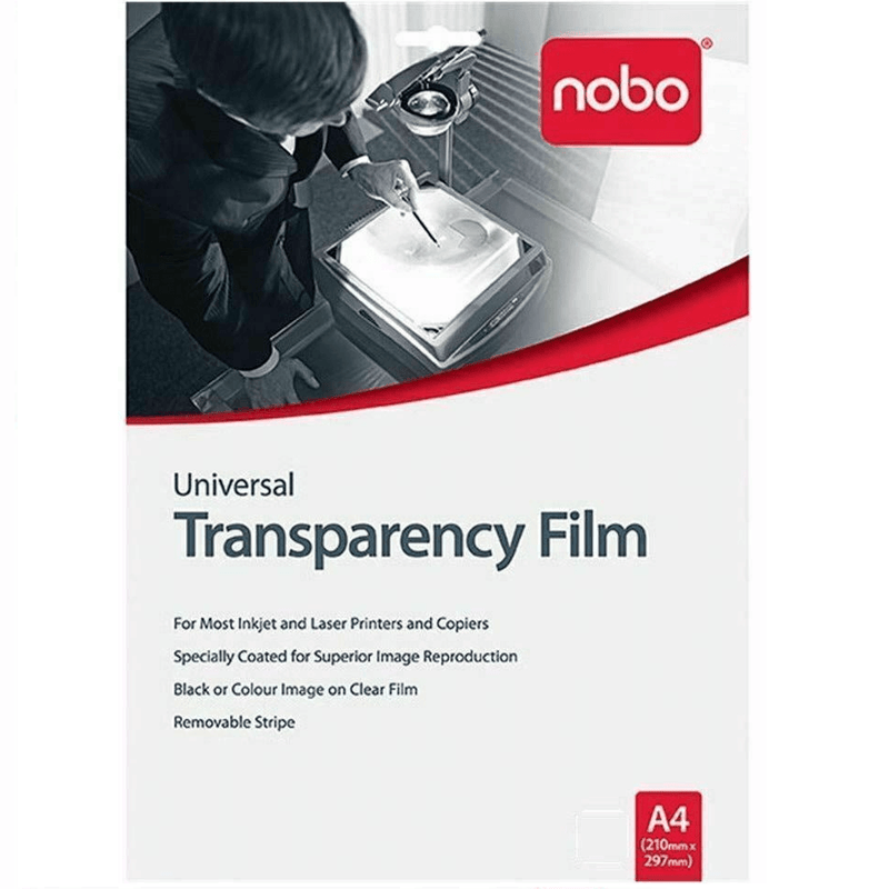 Nobo UF0025 Universal Inkjet/Laser Film Pack 25 OHP Overhead Projector UF0025 (25 Pack) - SuperOffice