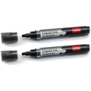 Nobo Whiteboard Liquid Ink Dryline Markers Black Pack 2 1902407 - SuperOffice