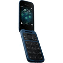 Nokia 2660 Flip Mobile Phone 128MB 2.8" 4G Unlocked Dual Sim Blue 1GF012HPG1A02 - SuperOffice