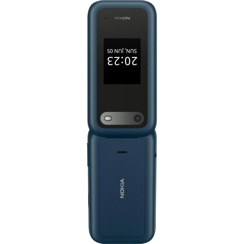 Nokia 2660 Flip Mobile Phone 128MB 2.8" 4G Unlocked Dual Sim Blue 1GF012HPG1A02 - SuperOffice