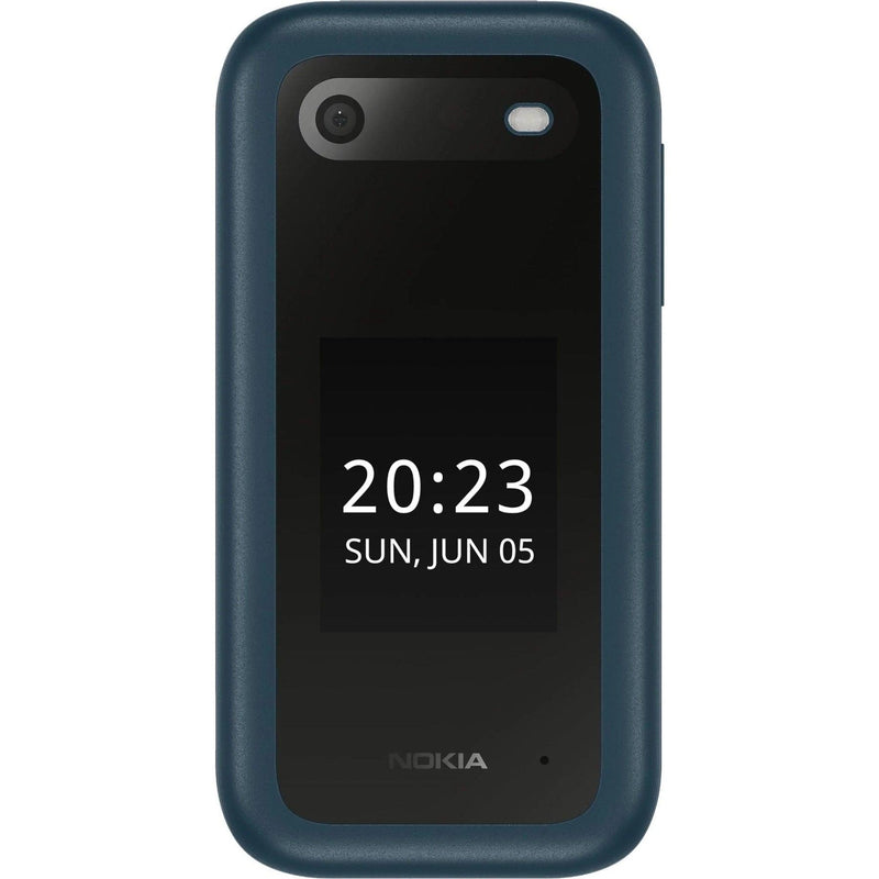 Nokia 2660 Flip Mobile Phone 128MB 2.8" 4G Unlocked Dual Sim Blue 1GF012HPG1A02 - SuperOffice