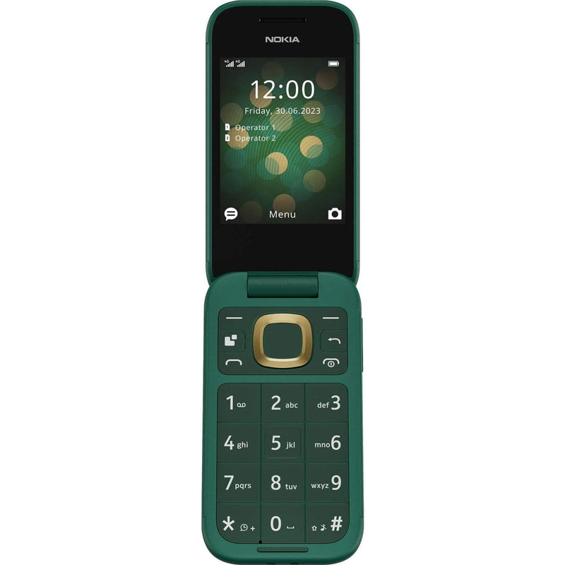 Nokia 2660 Flip Mobile Phone 128MB 2.8" 4G Unlocked Dual Sim Green 1GF012HPJ1A05 - SuperOffice