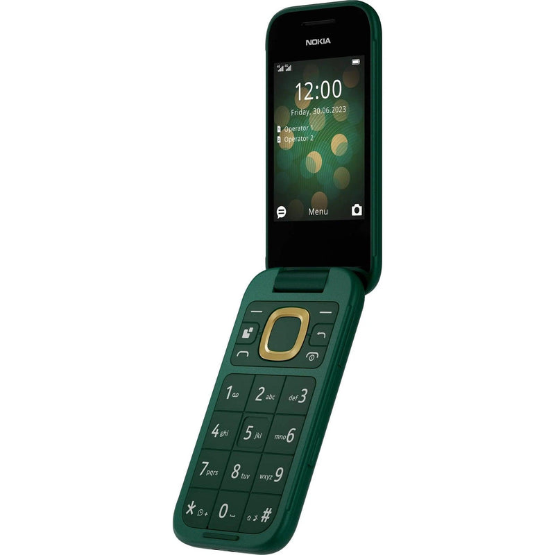 Nokia 2660 Flip Mobile Phone 128MB 2.8" 4G Unlocked Dual Sim Green 1GF012HPJ1A05 - SuperOffice