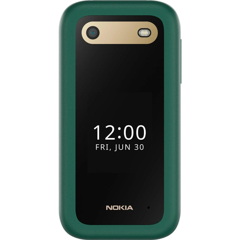 Nokia 2660 Flip Mobile Phone 128MB 2.8" 4G Unlocked Dual Sim Green 1GF012HPJ1A05 - SuperOffice