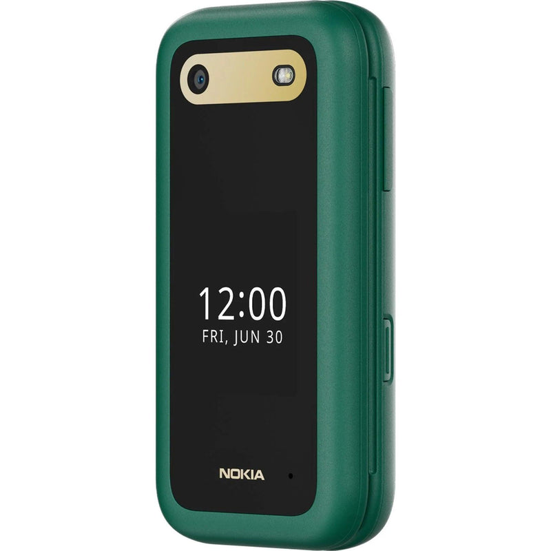 Nokia 2660 Flip Mobile Phone 128MB 2.8" 4G Unlocked Dual Sim Green 1GF012HPJ1A05 - SuperOffice