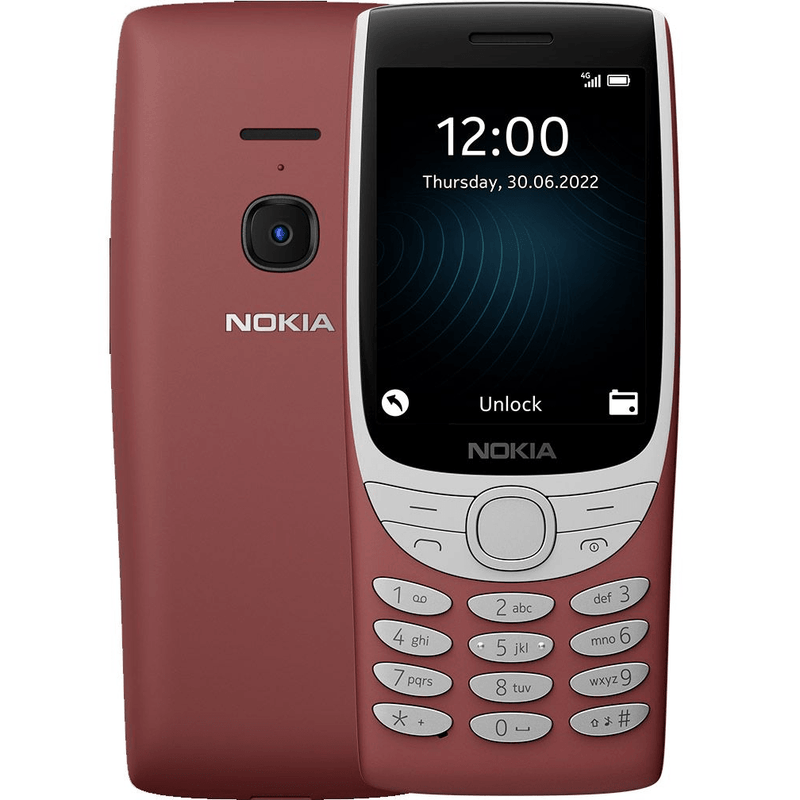 Nokia 8210 Unlocked 4G Mobile Phone Sand Dual Sim 2.8" 128MB/48MB Red 16LIBR21A06 - SuperOffice