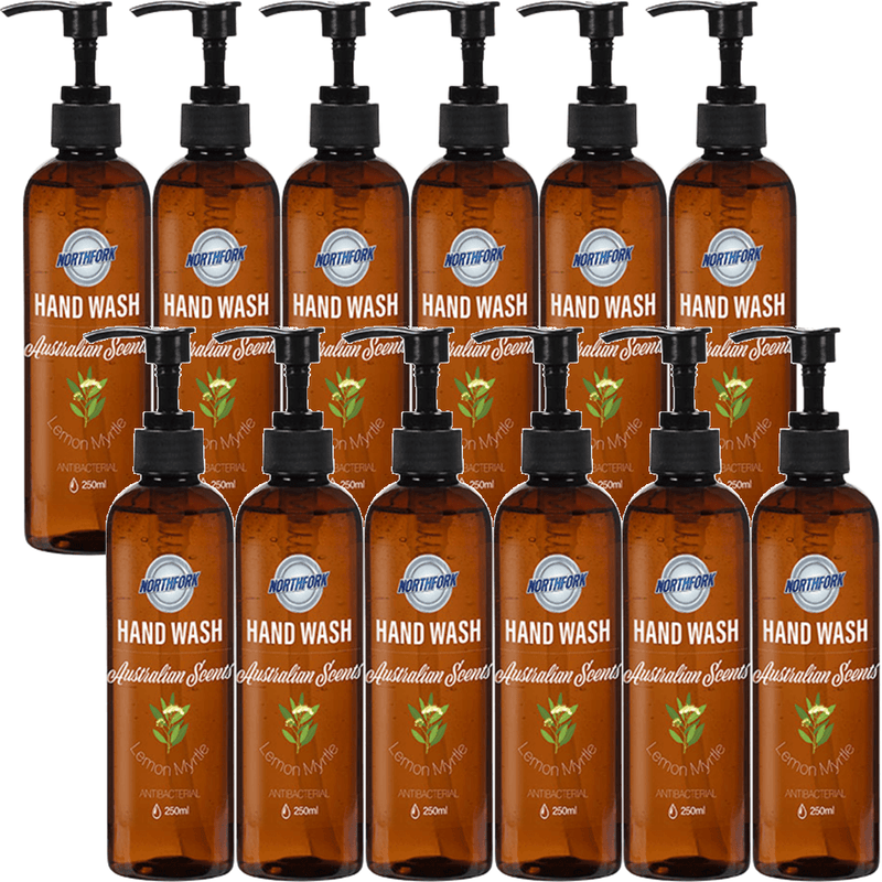 Northfork Liquid Hand Wash Antibacterial Lemon Myrtle 250ml Bottle Australian Scents Box 12 635162952 (Box 12) - SuperOffice