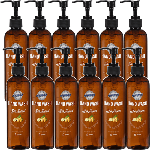 Northfork Liquid Hand Wash Antibacterial Lemongrass Ginger 250ml Bottle Australian Scents Box 12 635162950 (Box 12) - SuperOffice