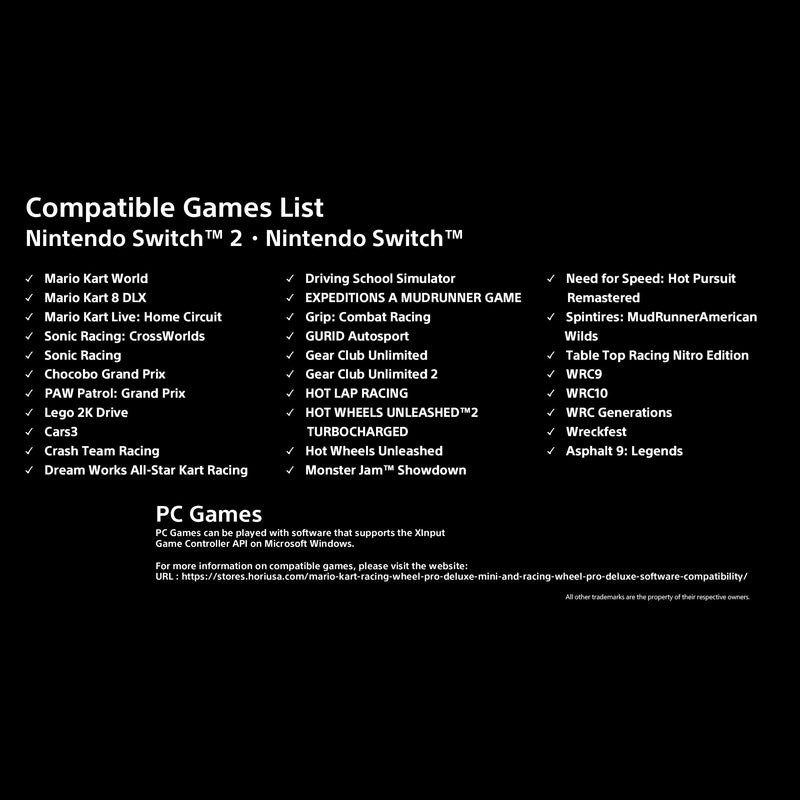 HORI Mario Kart Racing Wheel Pedals Pro Mini for Nintendo Switch & Switch 2 Red/Blue