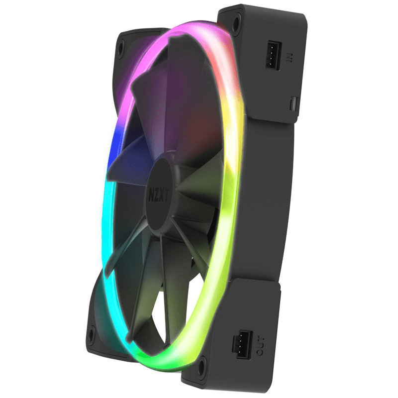 NZXT AER RGB 2 140mm PWM Case Cooling Fan Fluid Dynamic Bearing HF-28140-B1 HF-28140-B1 - SuperOffice