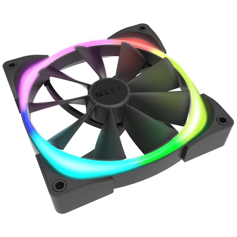 NZXT AER RGB 2 140mm PWM Case Cooling Fan Fluid Dynamic Bearing HF-28140-B1 HF-28140-B1 - SuperOffice