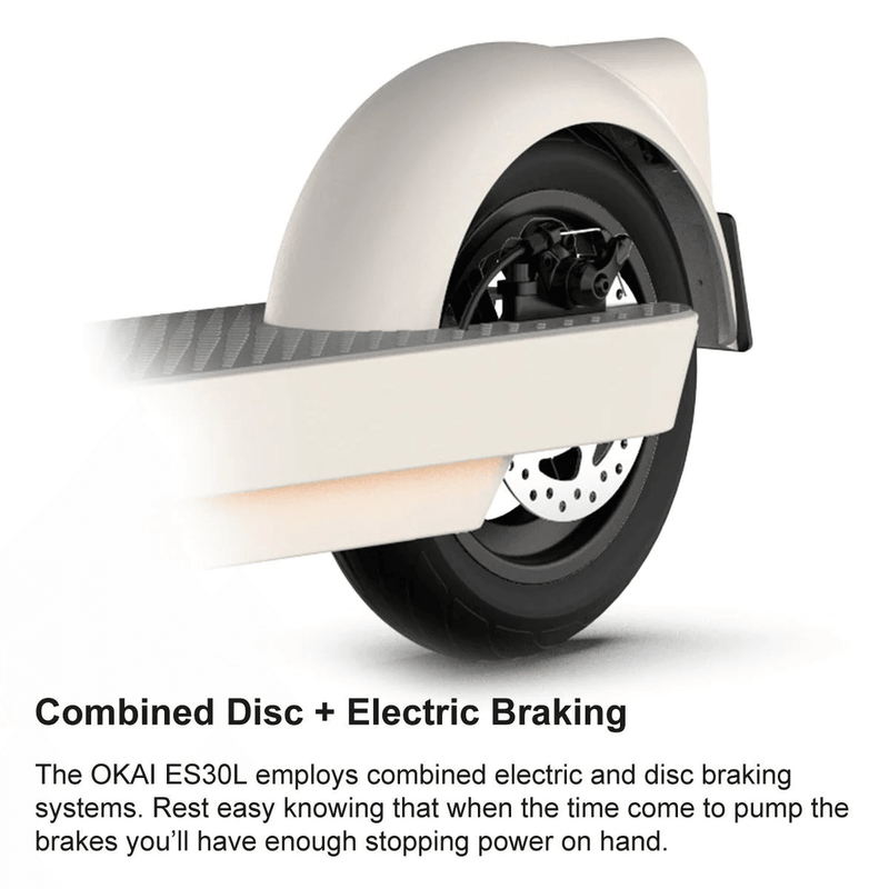 Okai Escooter ES30L Electric Scooter White OKES30L - SuperOffice