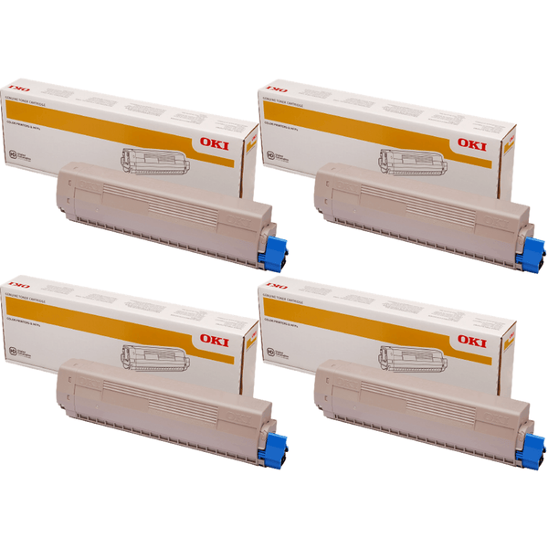 OKI MC873 Toner Ink Cartridge Set High Yield Black/Cyan/Magenta/Yellow Genuine OKI MC873 Set - SuperOffice