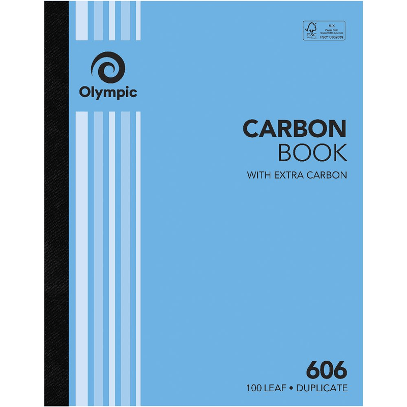 Olympic 606 Carbon Book with Extra Carbon 100 Leaf Pack 5 140853 (5 Pack) - SuperOffice