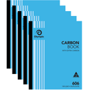 Olympic 606 Carbon Book with Extra Carbon 100 Leaf Pack 5 140853 (5 Pack) - SuperOffice