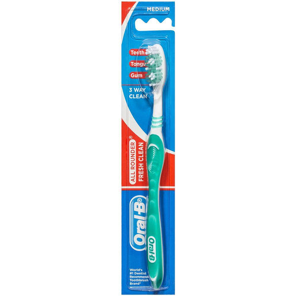 Oral B All Rounder Fresh Clean Toothbrush Medium 831578 - SuperOffice