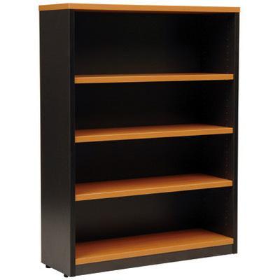 Oxley 4 Shelf Bookcase 900 X 315 X 1200Mm Beech/Ironstone BC12BI - SuperOffice