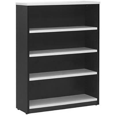 Oxley 4 Shelf Bookcase 900 X 315 X 1200Mm White/Ironstone BC12WI - SuperOffice