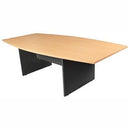 Oxley Conference Table Boat Shaped 1200 X 2400 X 730Mm Beech/Ironstone CT24BI - SuperOffice
