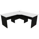 Oxley Corner Workstation 1800 X 1800 X 600 X 730Mm White/Ironstone CW186-WHITE - SuperOffice