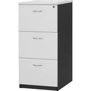 Oxley Filing Cabinet 3 Drawer 476 X 550 X 1029Mm White/Ironstone FC3WI - SuperOffice