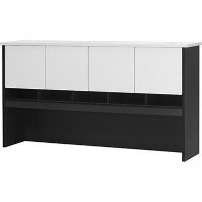 Oxley Hutch With 4 Doors 1800 X 315 X 1075Mm White/Ironstone HU18D-WHITE - SuperOffice