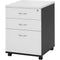 Oxley Mobile Pedestal 2 Drawer 1 File White/Ironstone MPWI - SuperOffice