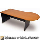 Oxley P End Desk 2100 X 1050 X 730Mm Beech/Ironstone DKP21BI - SuperOffice