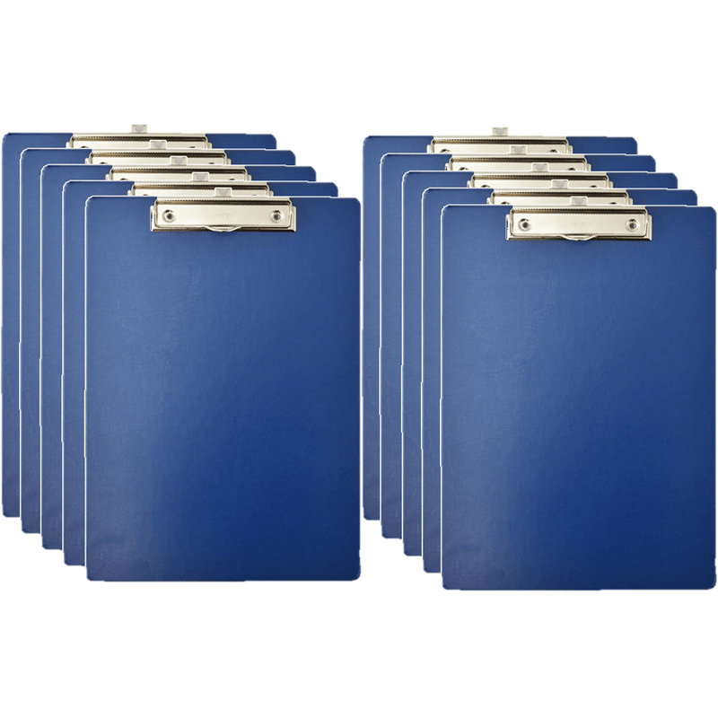 Pack 10 Bantex Clipboard A4 Blue Bulk 100855020 (Box 10) - SuperOffice