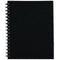 Pack 5 Spirax 511 Notebook Spiral Bound Hard Cover 200 Page 225x175mm Black 56511BK (5 Pack) - SuperOffice