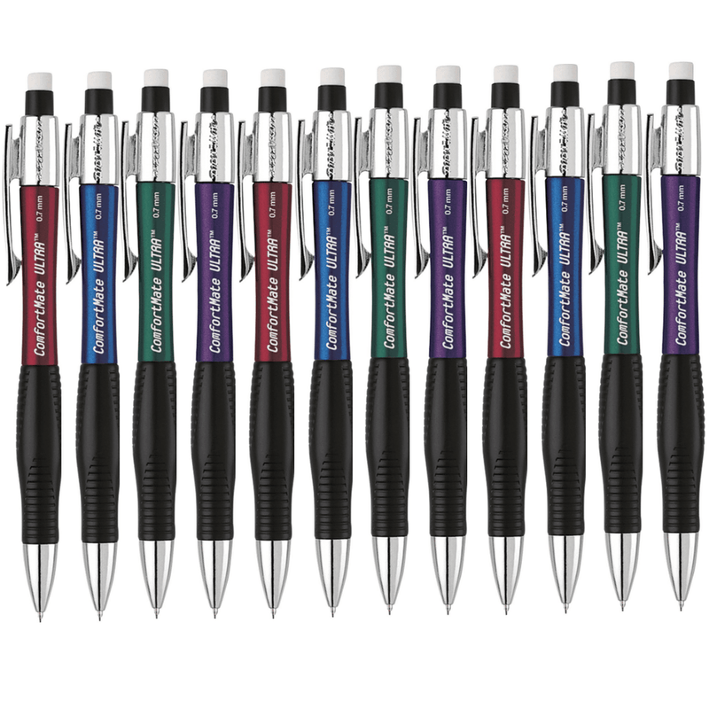 Papermate Comfortmate Ultra Mechanical Pencil 0.7mm Assorted Box 12 1738798 (Box 12) - SuperOffice