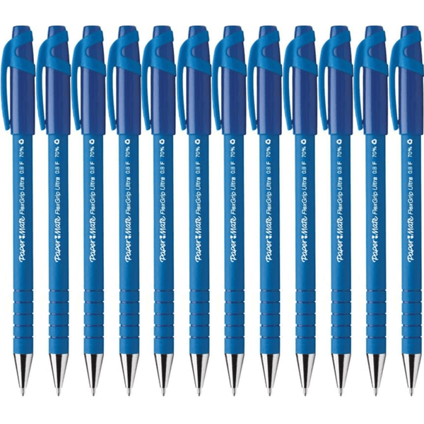 Papermate Flexgrip Ultra Ballpoint Pen Fine Blue Box 12 9660131 (Box 12) - SuperOffice