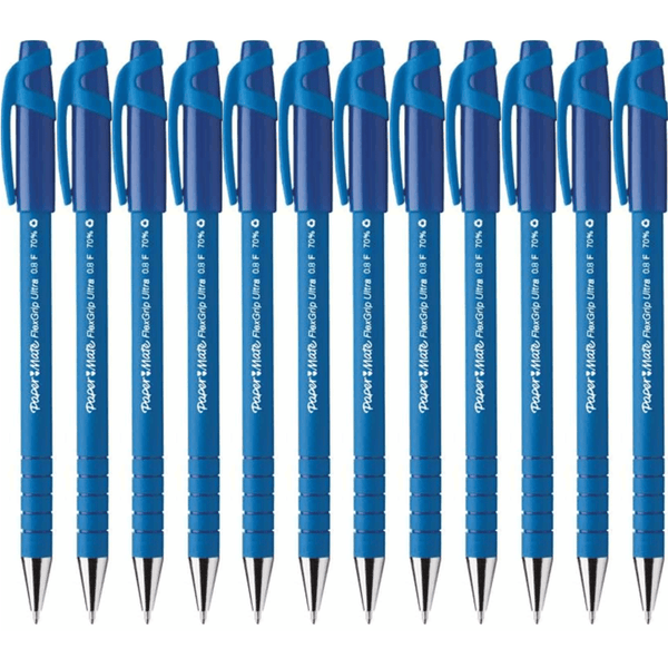 Papermate Flexgrip Ultra Ballpoint Pen Fine Blue Box 12 9660131 (Box 12) - SuperOffice