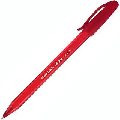 Papermate Inkjoy 100 Ballpoint Pen Medium 1.0Mm Red Box 12 2008519 - SuperOffice
