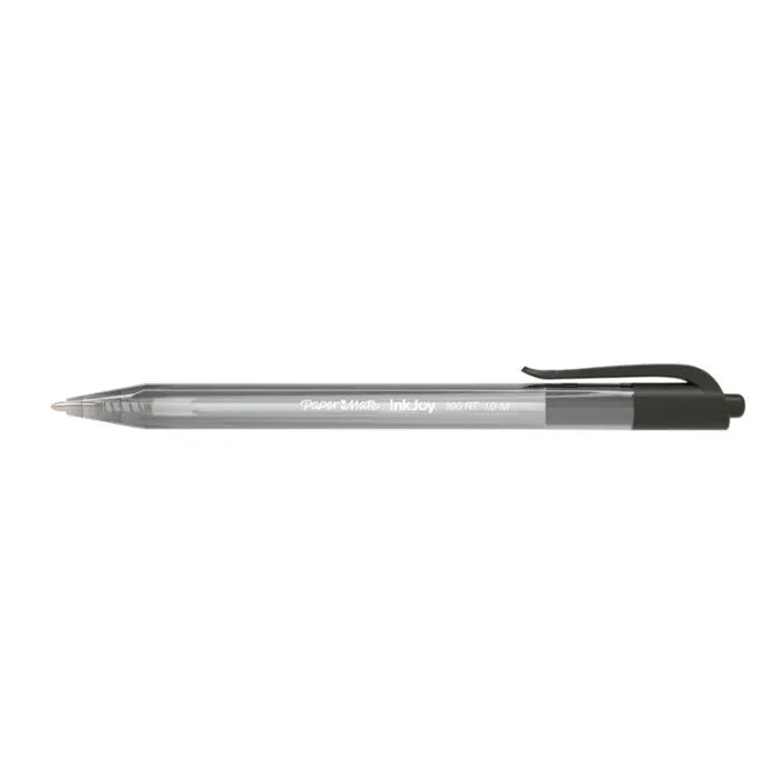 Papermate InkJoy 100RT Retract BallPoint 1.00mm Medium Pen Black Box 12 2008514 - SuperOffice
