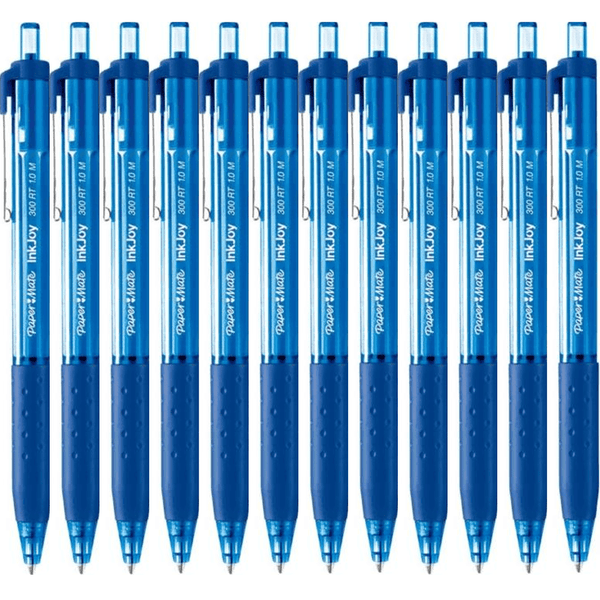 Papermate Inkjoy 300 Retractable Ballpoint Pen Medium 1.0mm Blue Box 12 2008583 - SuperOffice