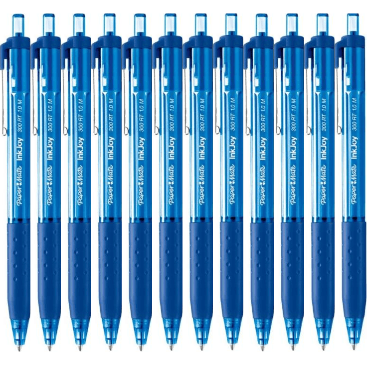 Papermate Inkjoy 300 Retractable Ballpoint Pen Medium 1.0mm Blue Box 12 2008583 - SuperOffice